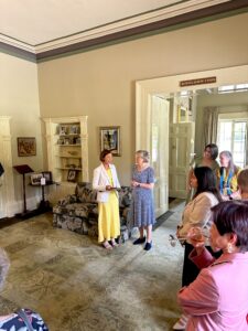 Her Excellency the Honourable Frances Adamson AC welcoming 2024-2027 NCWA President, Fiona Dorman and members to the reception at Government House. 